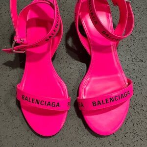 Balenciaga Neon Pink Women's Sandals